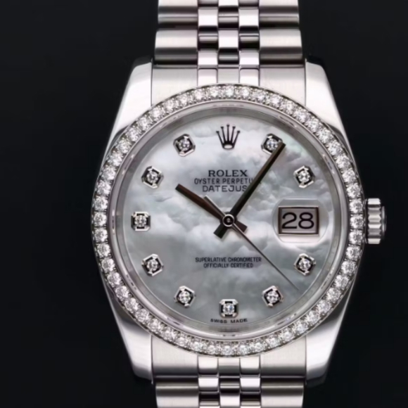 Rolex Diamond Oyster Perpetual Datejust 26mm Watch - Picture 10 of 10